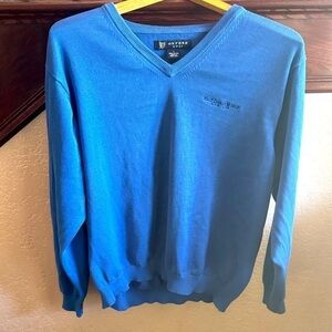 Oxford Golf Walt Disney World Golfing V-Neck Sweater in Vibrant Blue Long Sleeve